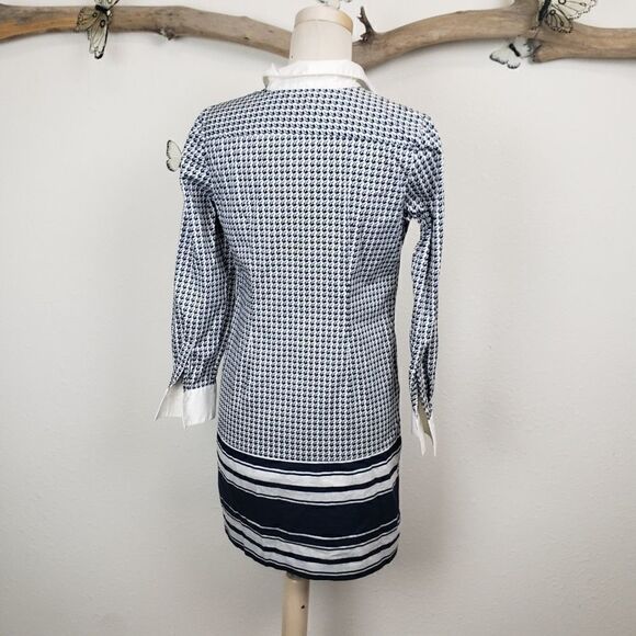 Ann Taylor blue and white shirt dress - Picture 5 of 8